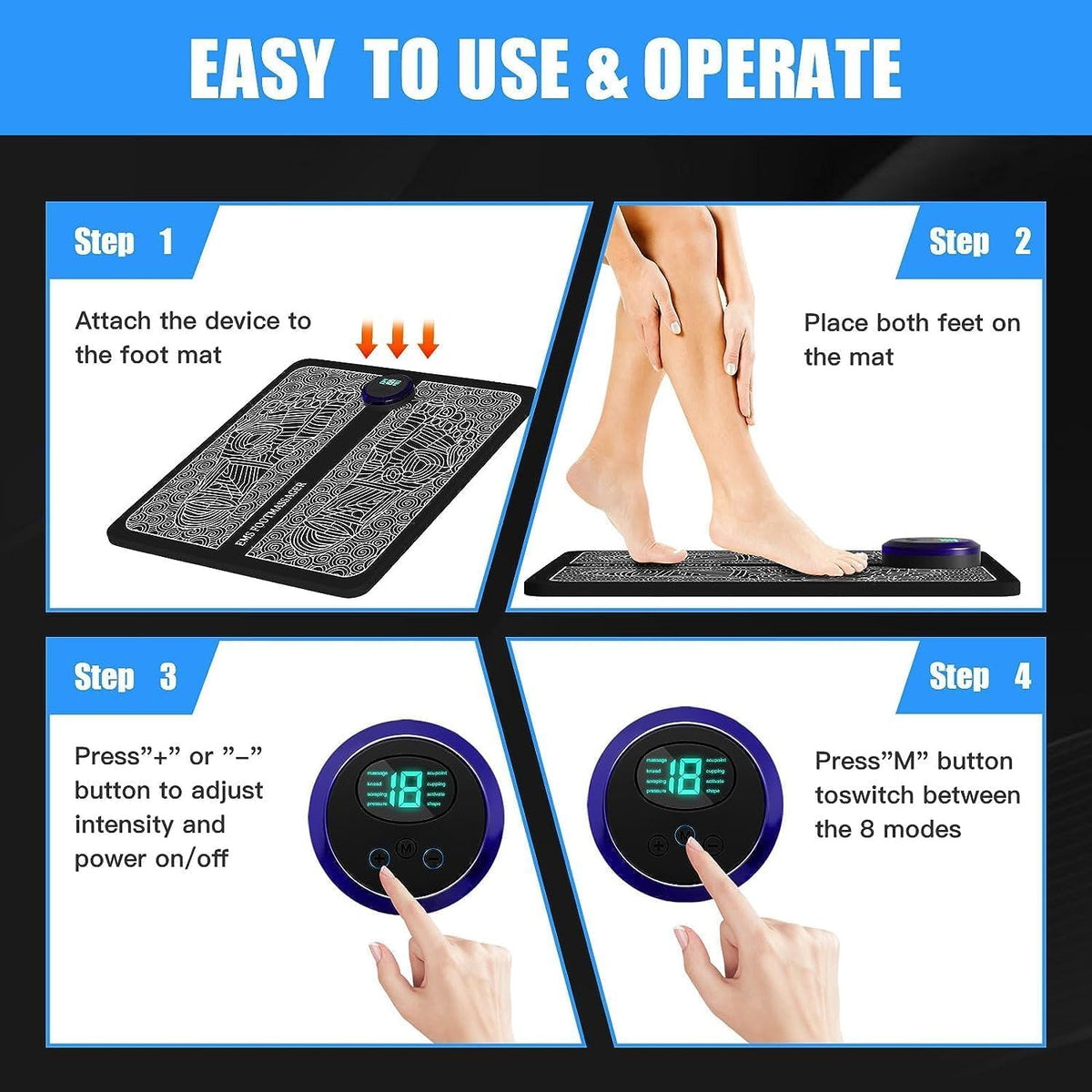 Body Core™ FootEase — EMS Heat Foot Massager