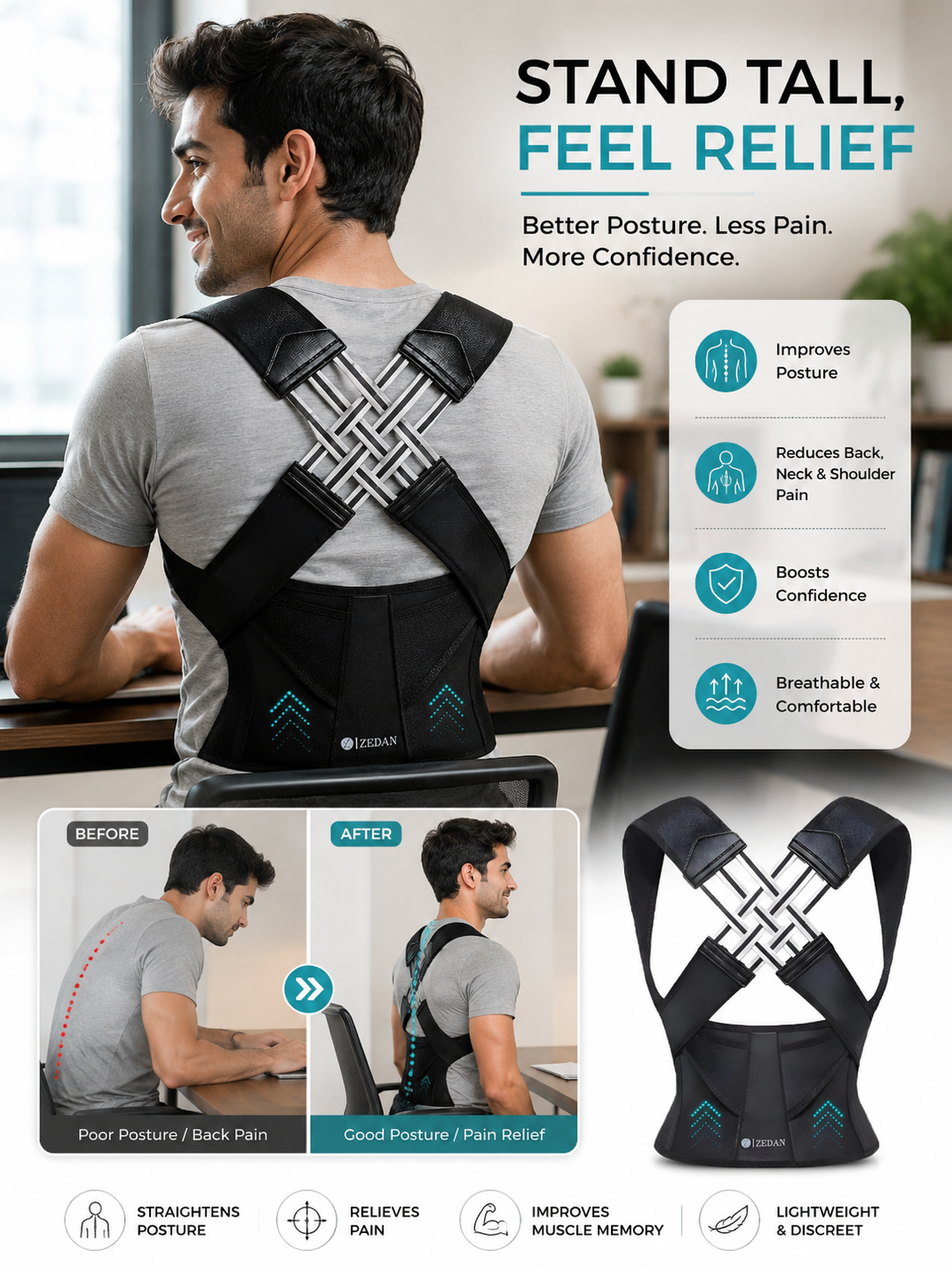 Body Core™ PostureAlign — Adjustable Posture Corrector